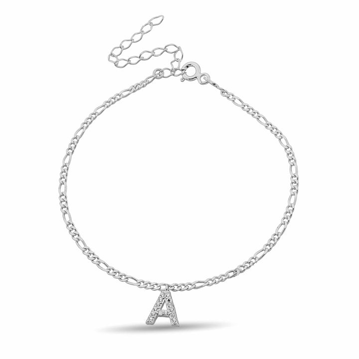 925 Sølv| Zirkon Bogstav Armbånd