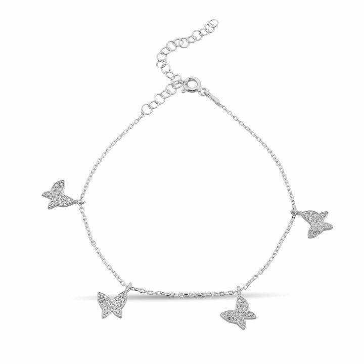 925 Sølv| Zirkon Sommerfugle Armbånd