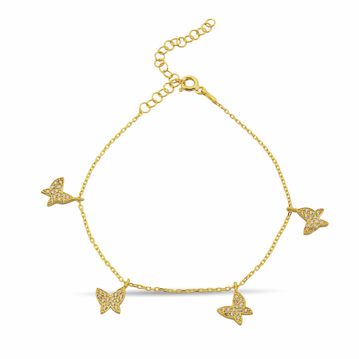 925 Sølv| Zirkon Sommerfugle Armbånd