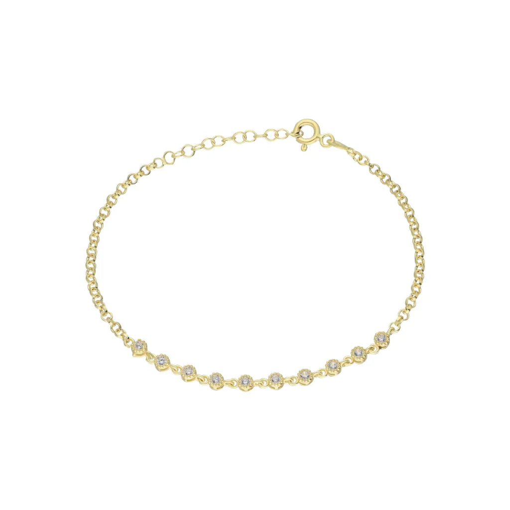 925 Sølv| Foret Baguette Armbånd