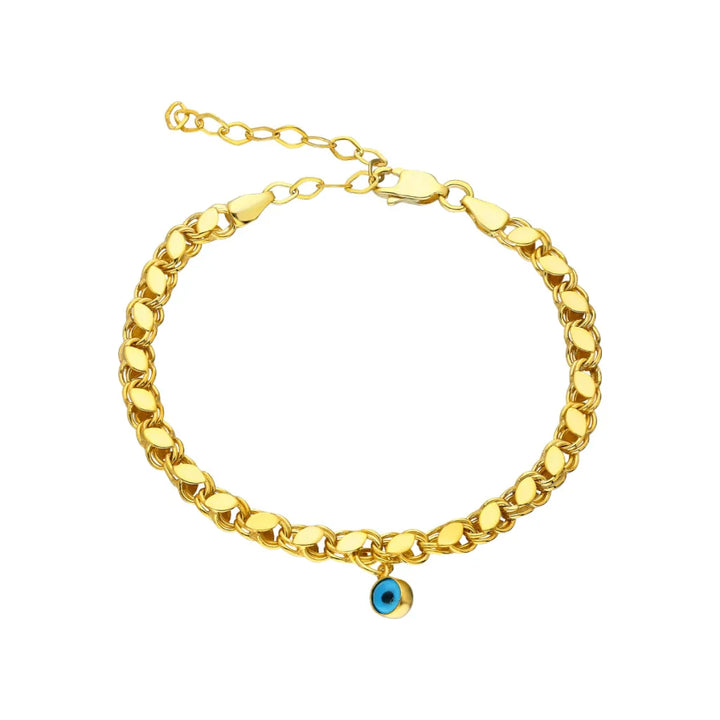 925 Sølv| Paillet Evil Eye Armbånd