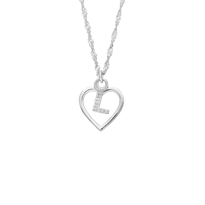 Herz Zirkonia Buchstaben Kette (7037976674349)