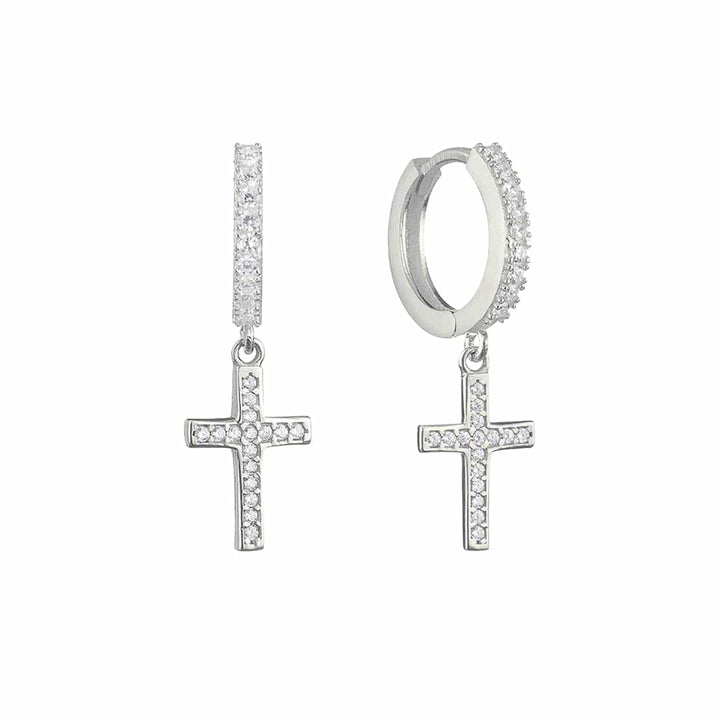 925 Sølv| Kors Ørering