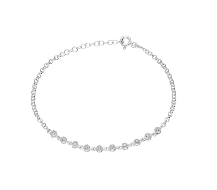 925 Sølv| Foret Baguette Armbånd