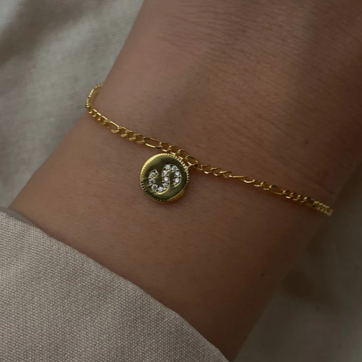 925 Sølv| Tallerken Brev Armbånd
