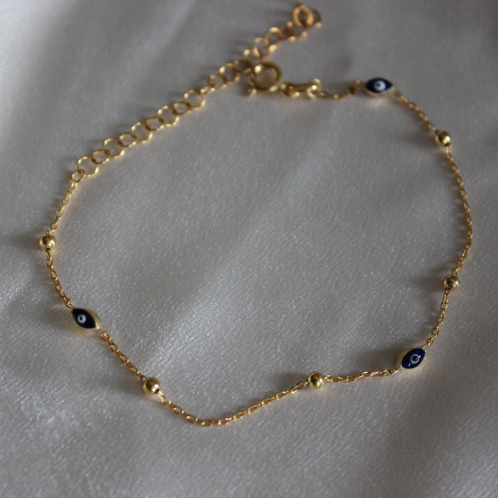 925 Sølv| Mini Evil Eye Armbånd