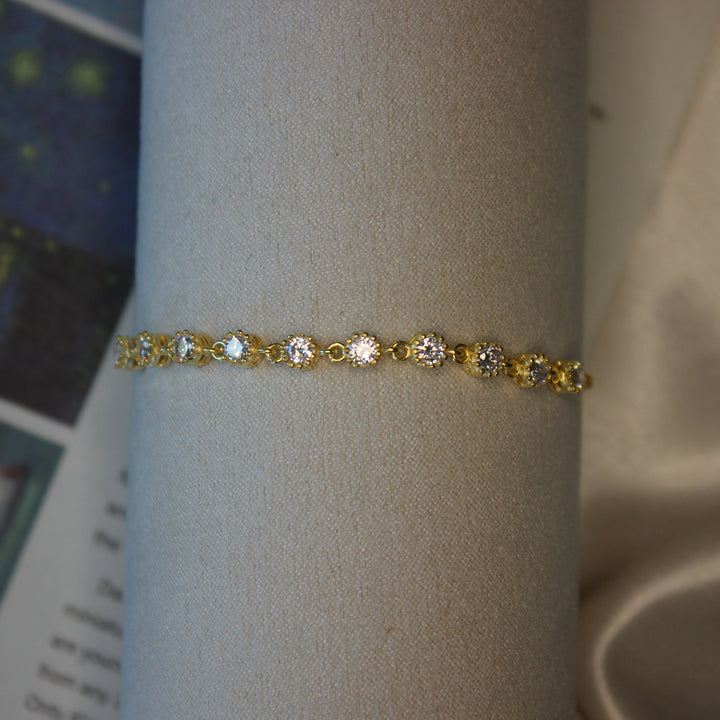 925 Sølv| Foret Baguette Armbånd