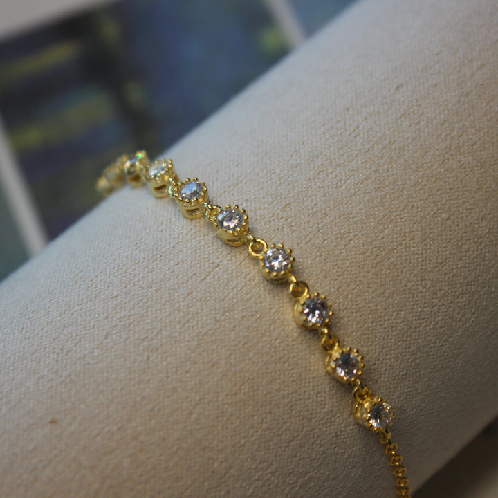 925 Sølv| Foret Baguette Armbånd