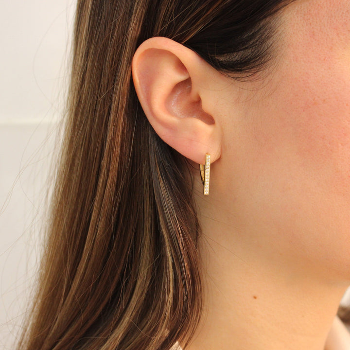925 Sølv| Halv Model Zirkon Ørering