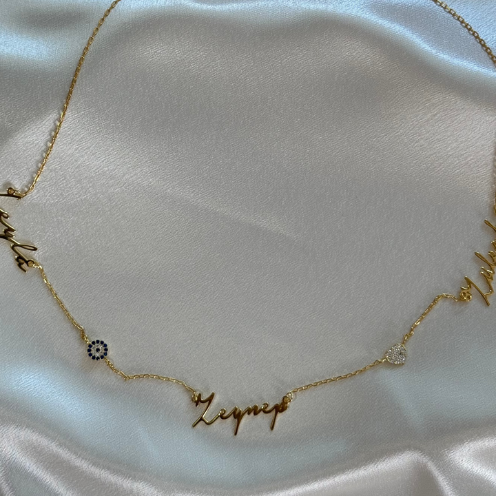 925 Sølv| Triple Zircon Signature Halskæde