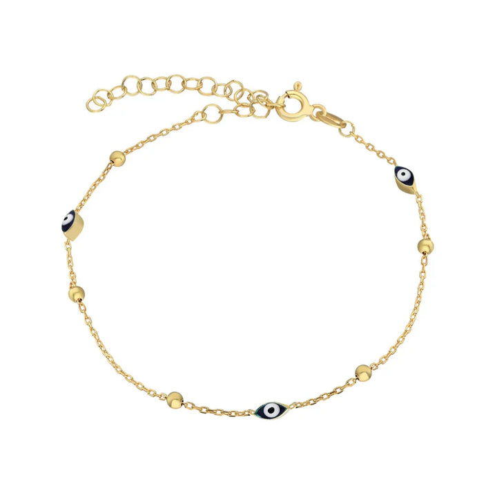 925 Sølv| Mini Evil Eye Armbånd