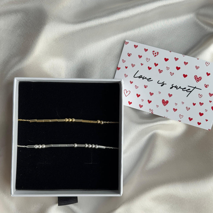 925 Sølv| Morse Code Armbånd