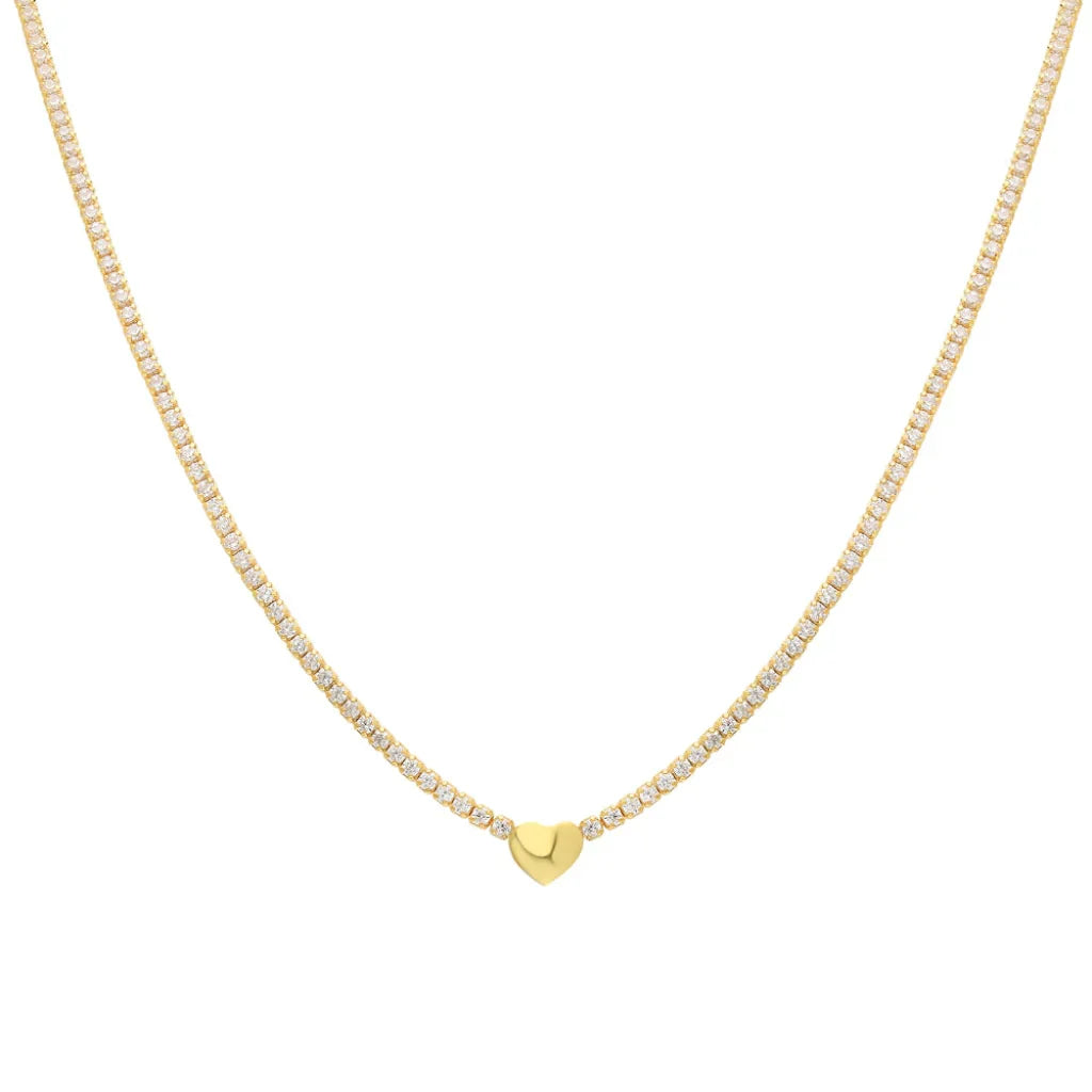 Chain Strass herzkette (7247788212269)