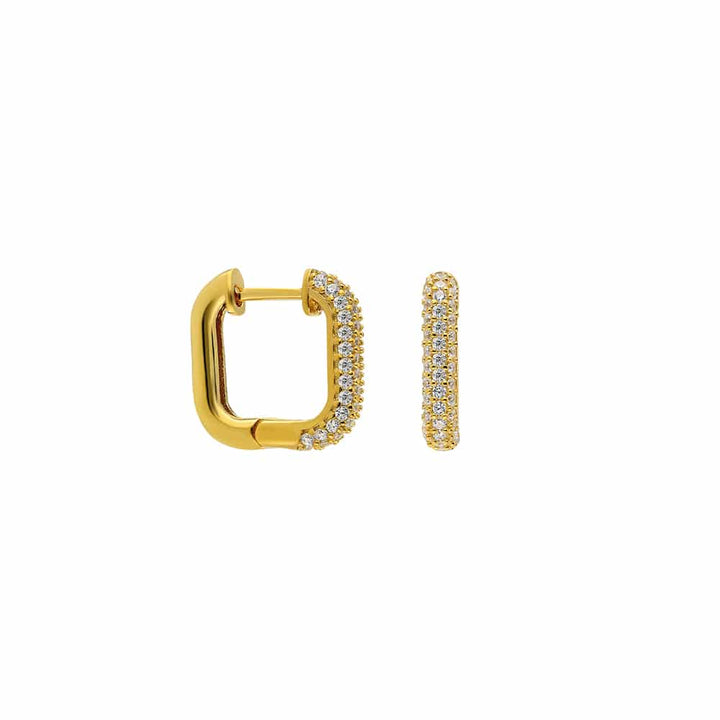 925 Sølv| Firkantede Cubic Zirconia Øreringe