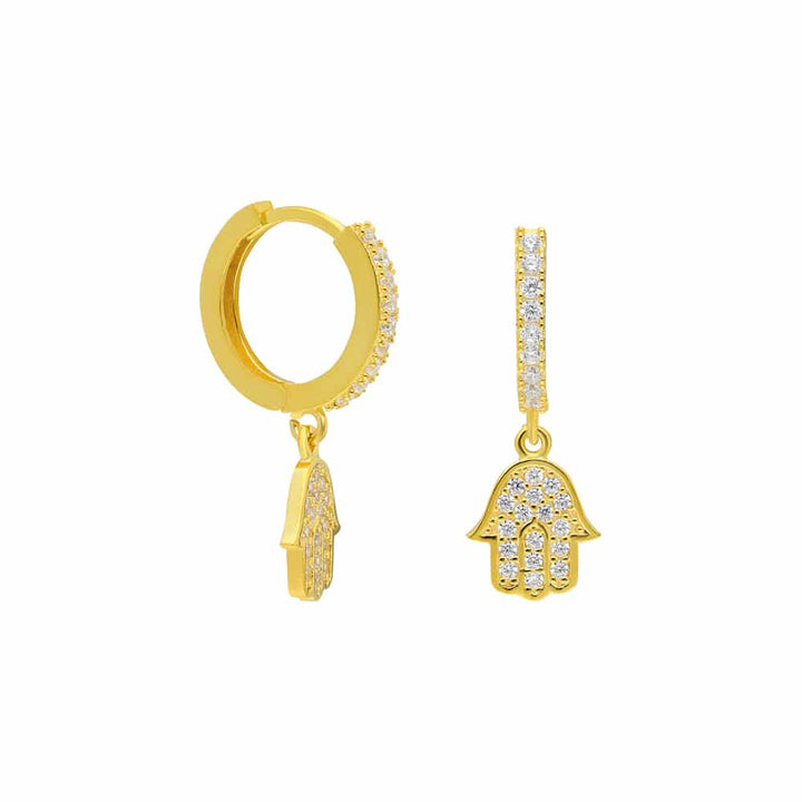 925 Sølv| Zirkon Hamsa Ørering